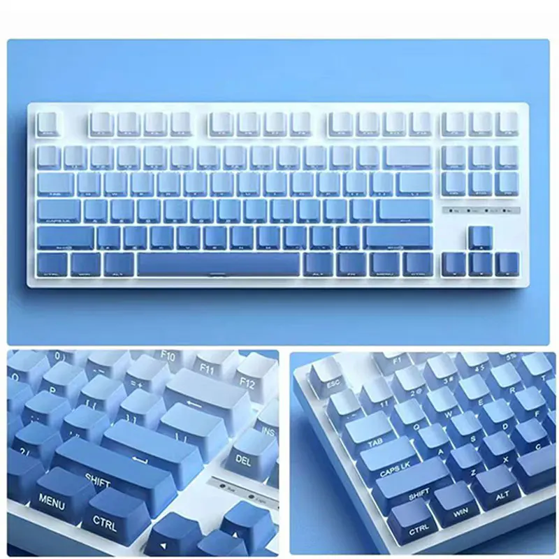 108 Keys Keycaps Set OEM Height PBT Thermal Sublimation Keycaps Side Engraved For Mechanical Keyboard 84 68 87 104 108 DIY