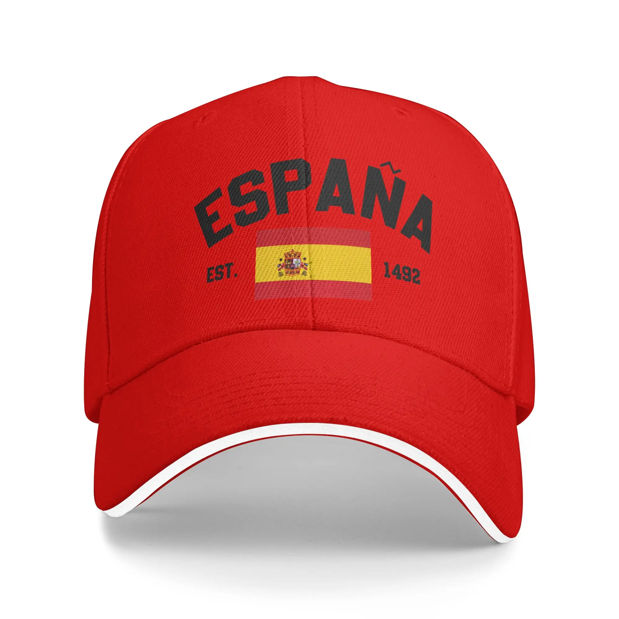 Summer Classic Espana Madrid Badge Baseball Cap  Tennis Skate Stylish Sun Trucker Hat Couple Women Breathable Snapback Cap