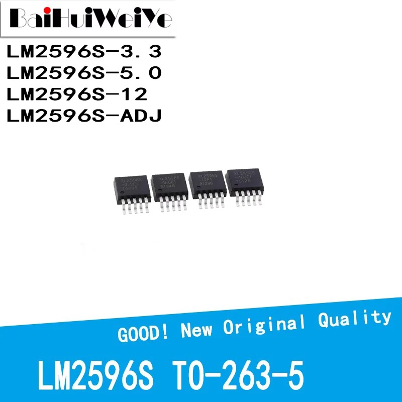 5PCS/LOT LM2596HVS LM2596HVS-3.3 LM2596HVS-5.0 LM2596HVS-12 LM2596HV-ADJ TO-263 Three Side Switch Output Voltage Regulator