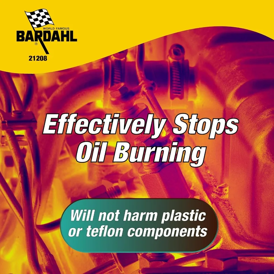 Bardahl 21208 مادة مضافة زيت المحرك لحماية المحرك - واقي حرق الزيت لمحرك الزنك - معالجة الزيت المصممة للتشحيم #5