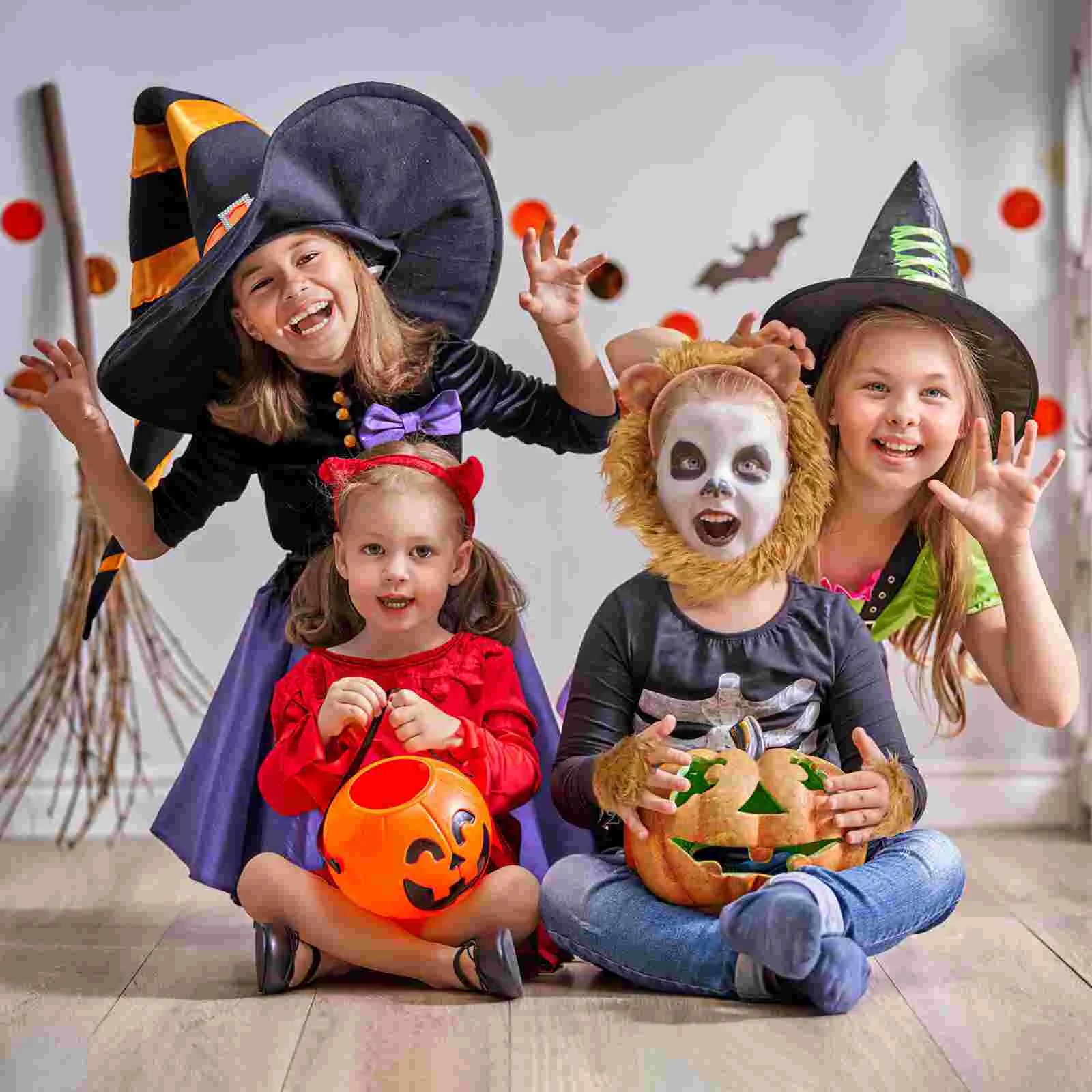 Leeuwenkostuum voor kinderen Cosplayoutfits Oren Hoofdband Staart Peuterset Accessoires Familie Halloween-kostuums