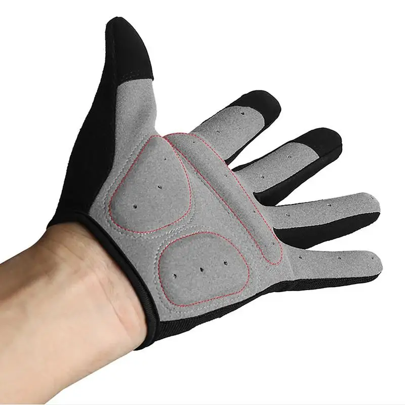 Cycling Anti-slip Full Finger Gloves MTB Bike Gloves Pad Men Breathable Anti-shock Sports Gloves MTB Bike Bicycle Warm Glove Man