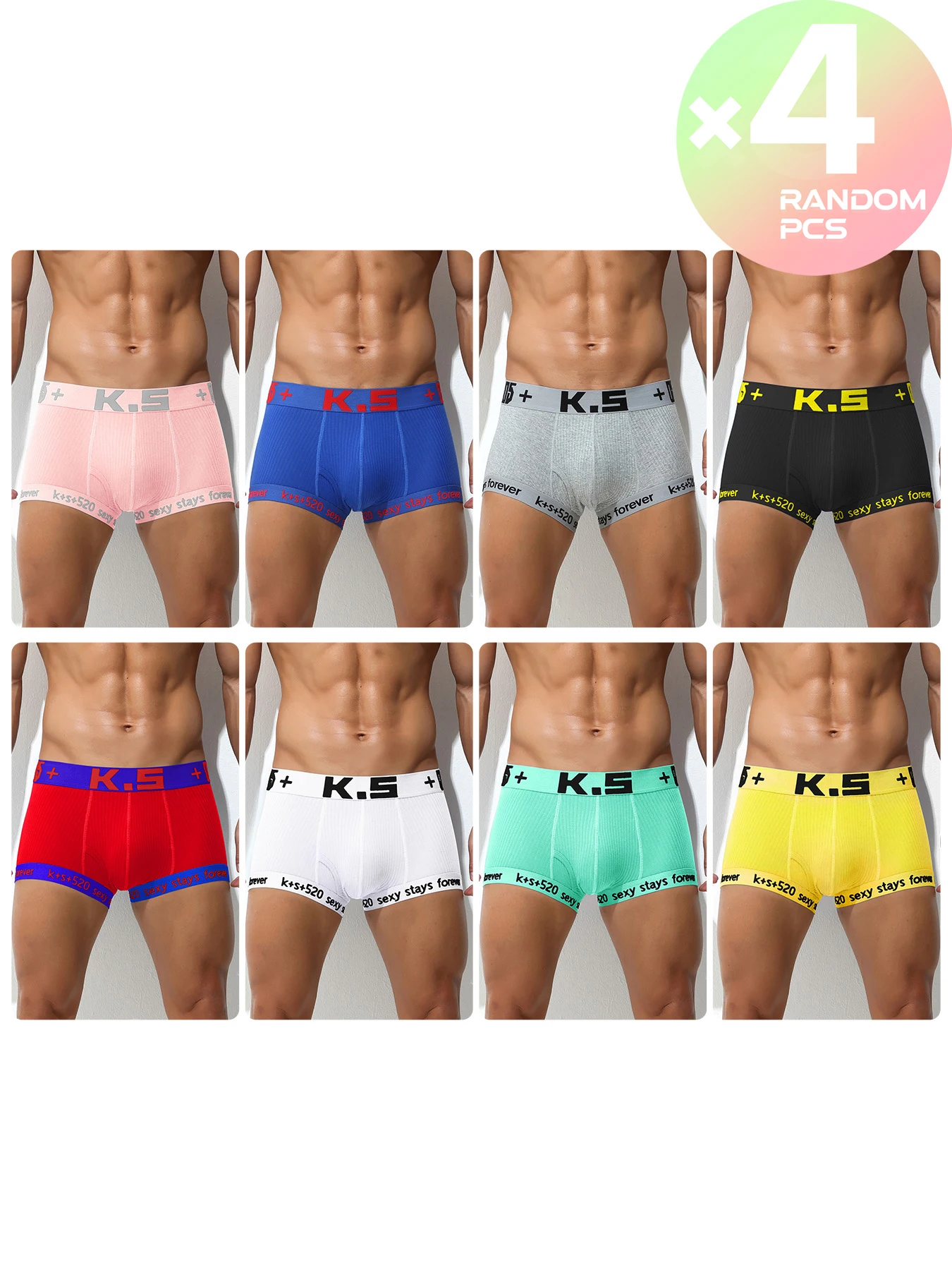 

Men Underwear Boxers Cotton Panties Breathable Letter Printed Boxershorts Male Mid Waist Underpants Comfortable and soft 2/3/4pc