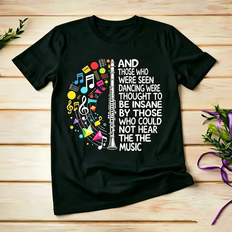 Hippie Music 60s 70s  Graphic T Shirt And Those Who Were Seen Dancing Quote Tee Unisex Cotton O Neck Short Sleeve Casual Top
