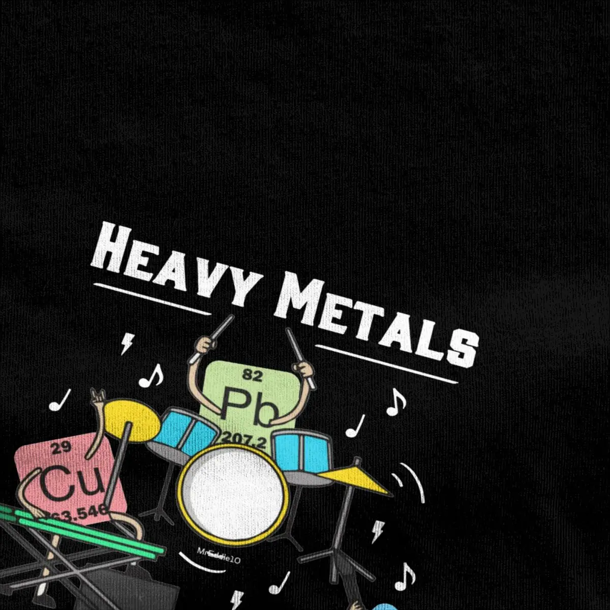 Creative Heavy Metals Rock Chemistry T-Shirt for Men Women Round Neck Cotton Funny Short Sleeve Tee Shirt Party Tops