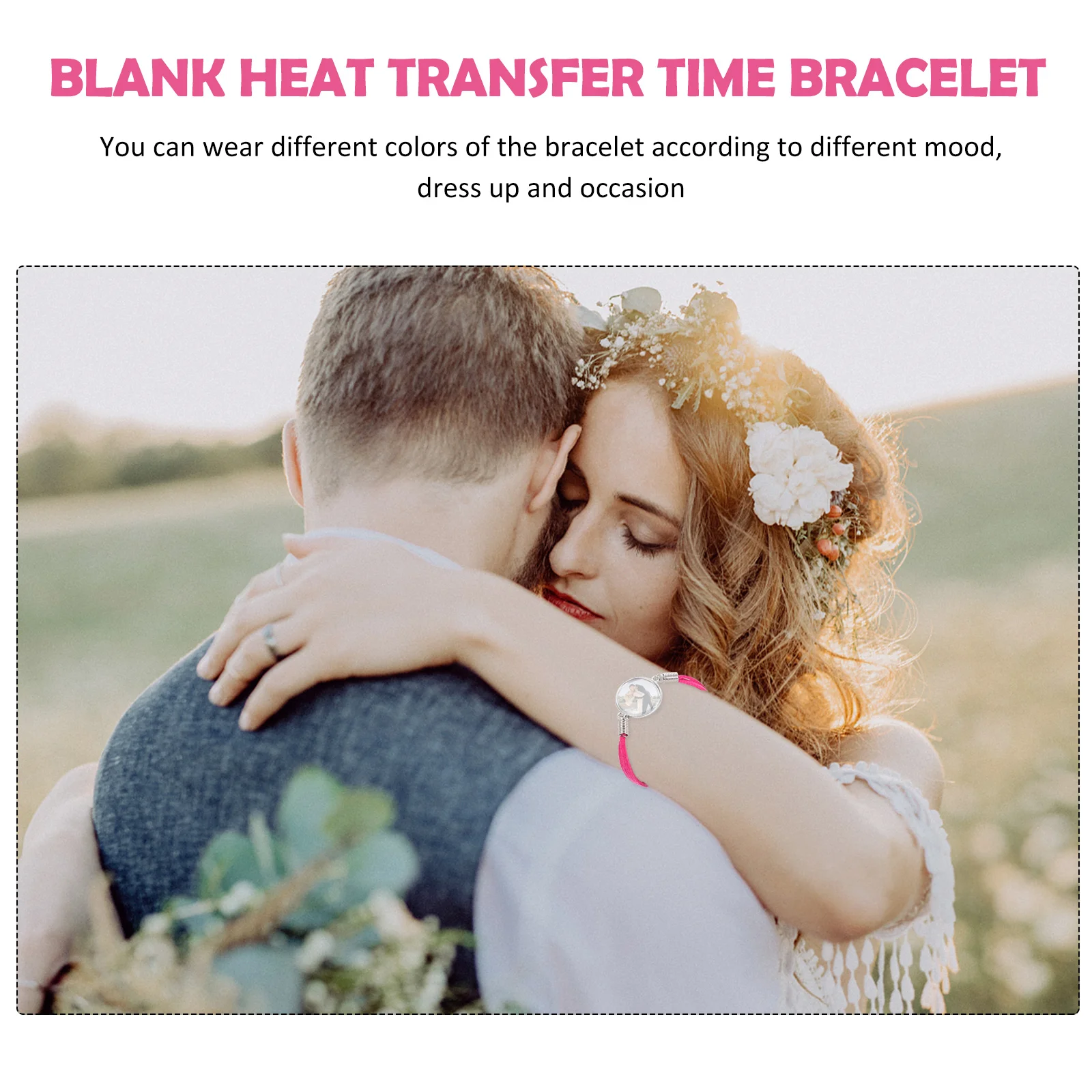 

Sublimation Blanks Thermal Transfer Diy Bracelet Making Kit Accessories Materials Gemstone Base Durable Practical Party Travel