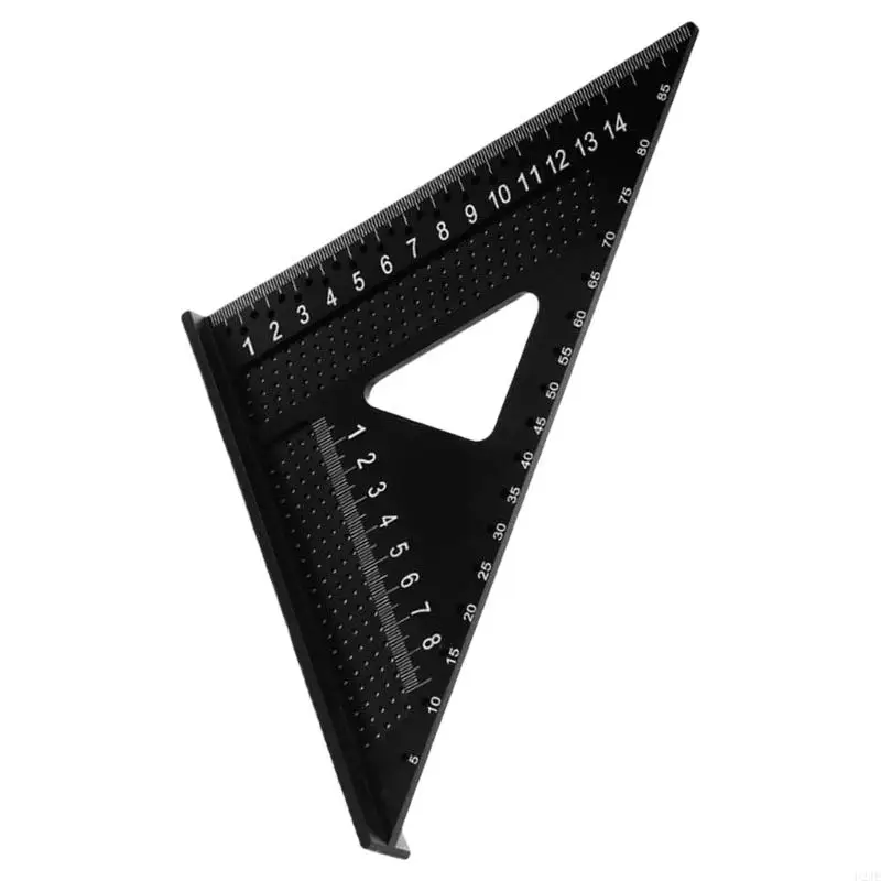 U2JE 7in Multifunctional Square Tool Carpenters Square Metal Triangle Ruler Measuring Tool
