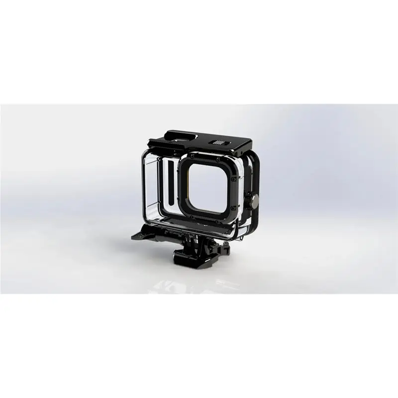 رائعة لـ Gopro 9 10 11 12 13 حافظة مضادة للماء للغوص 45 متر واقي حماية جبل شل لـ Gopro Hero 13 أسود