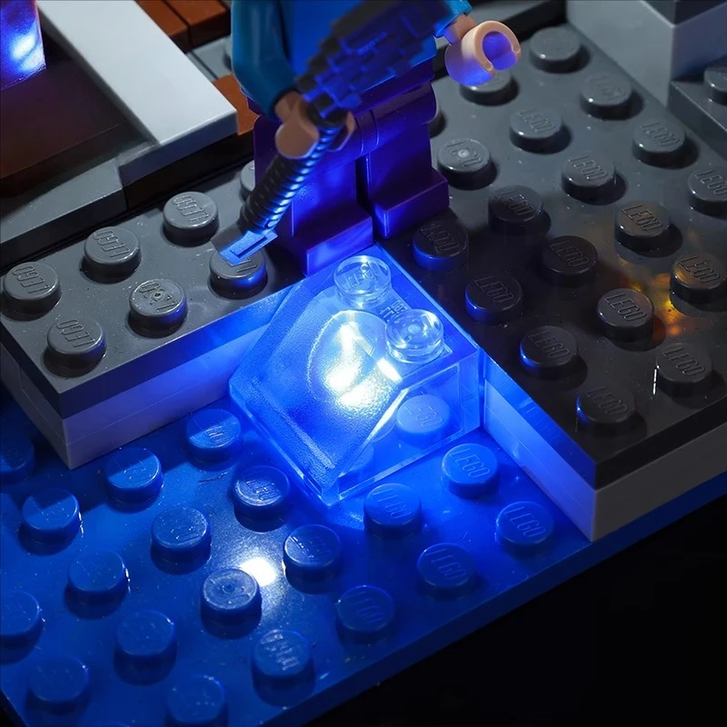 مجموعة إضاءة LED بدون نموذج مناسبة لـ LEGO Minecraft The Abandoned Mine 21166 (باستثناء مكعبات البناء)