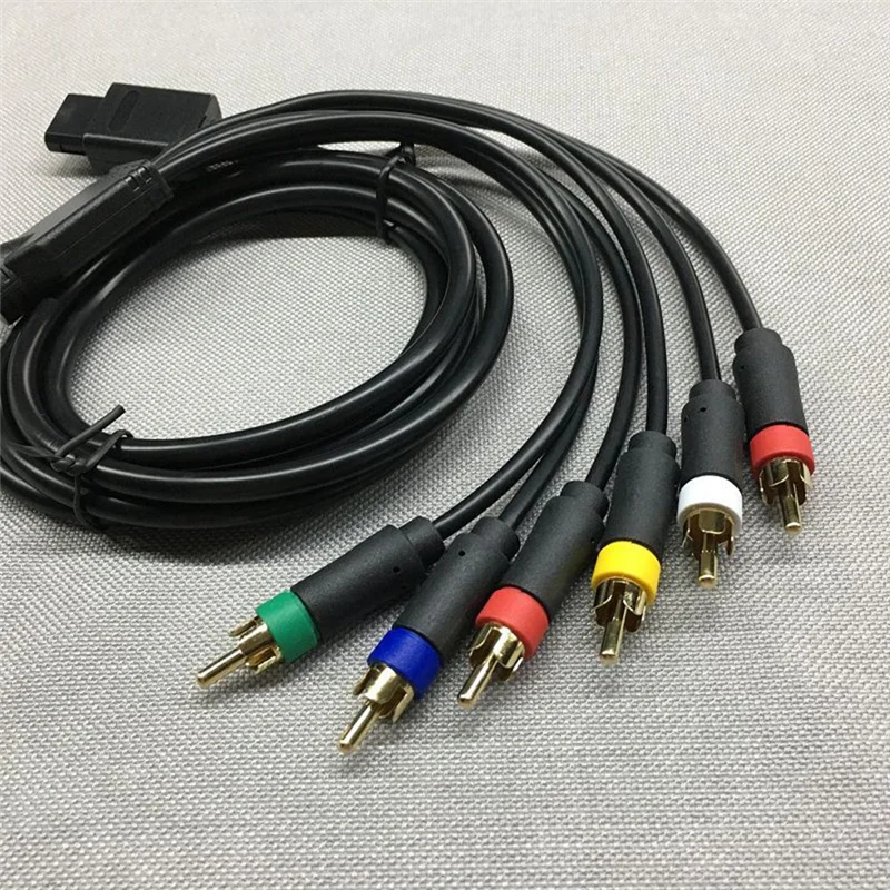 N64 SFC SNES NGC 비디오 콘솔용 AT12 RGB/RGBS 케이블, BNC 어댑터 없는 강력한 안정성 컴포지트 케이블 (N64 액세서리용)