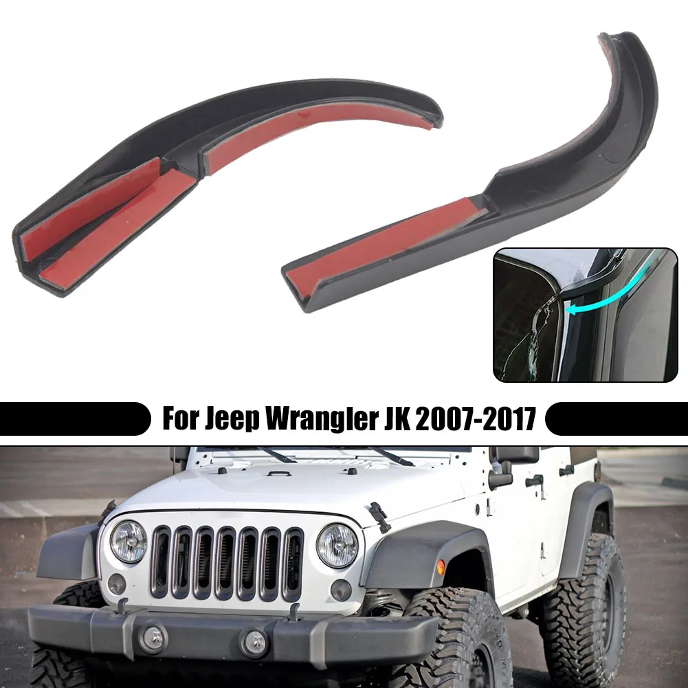 

2pcs Water Rain Diverter Guard Slot Gutter Extension For Jeep Wrangler 2007-2017 JK ABS Fender Replacement Car Accessories