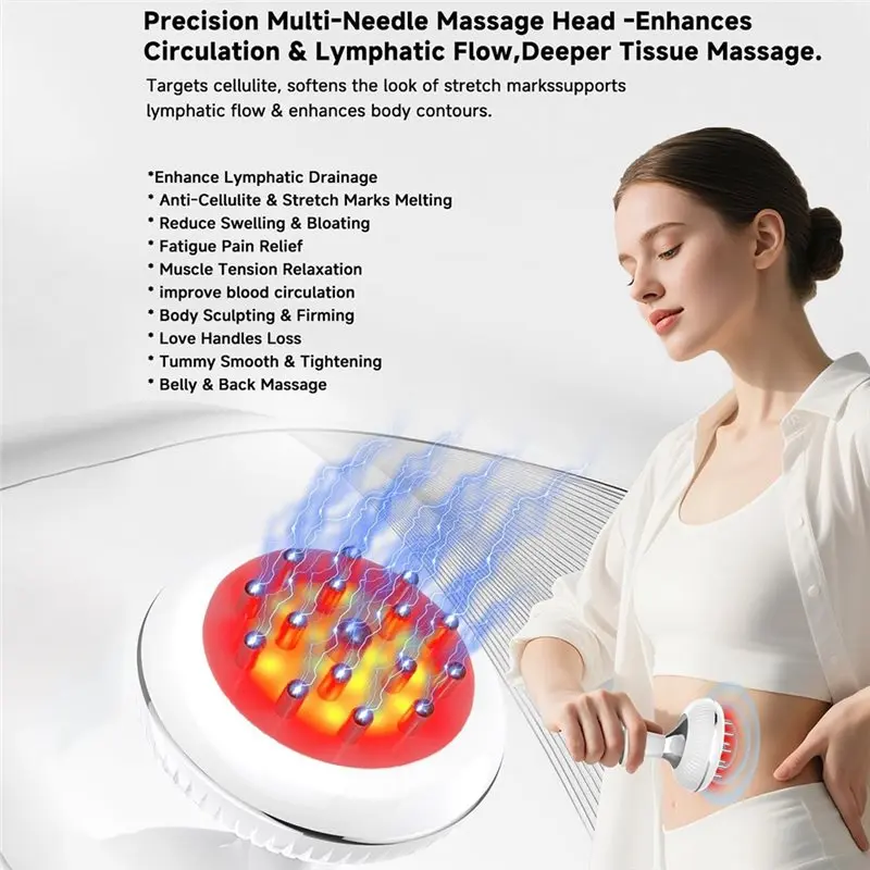 A01V-Massaggiatore per drenaggio linfatico e strumento per massaggio anticellulite, aiuta a ridurre le smagliature e la cellulite, per gambe, pancia