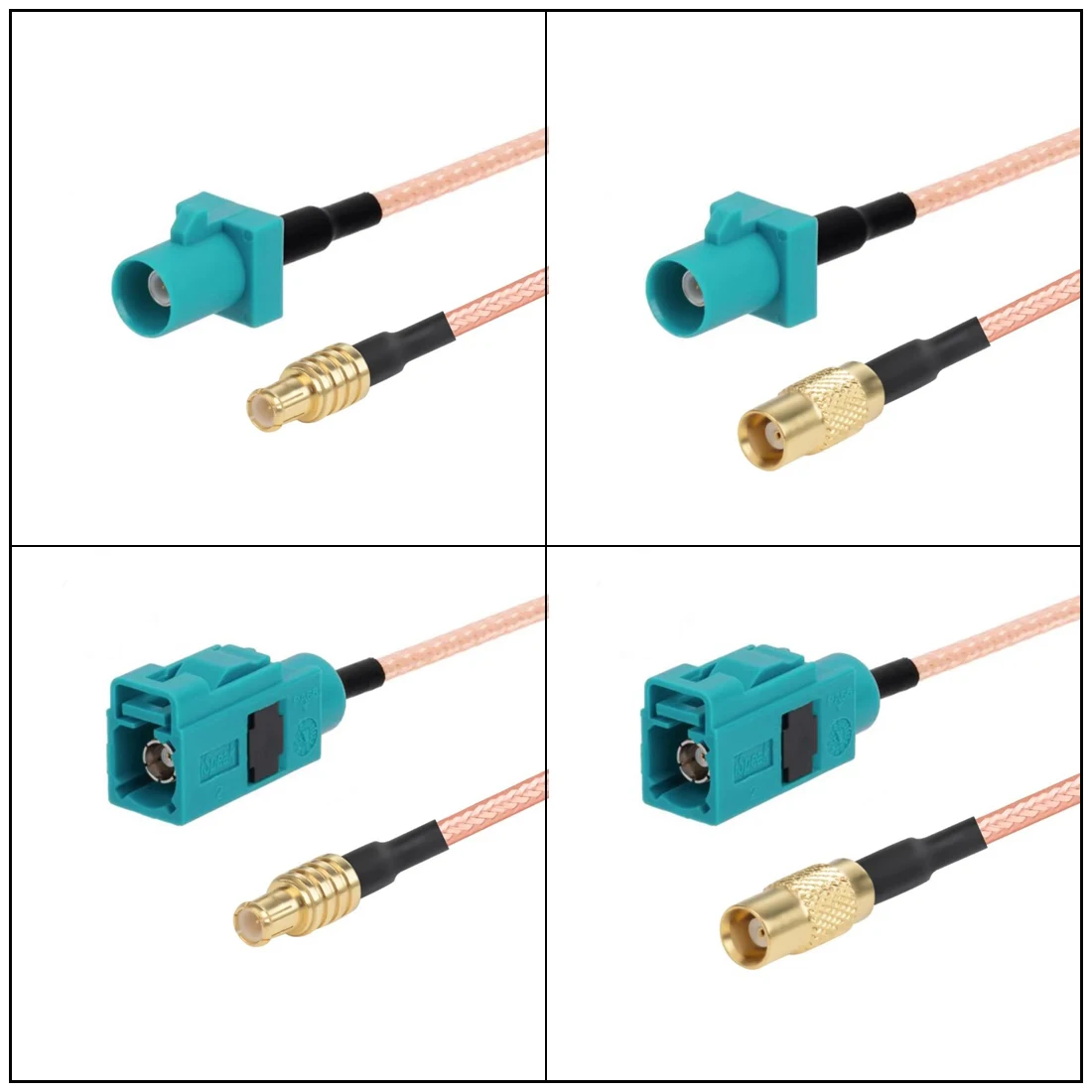 New  MCX Female Male Straight Switch FAKRA Z Plug Jack Connector RG316 Cable Adapter Wholesale Fast Ship 15CM 6