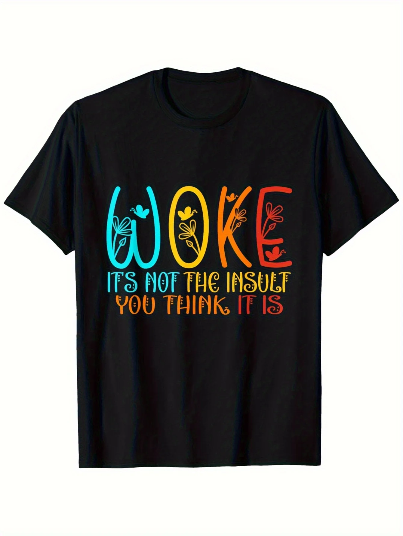 

Футболка унисекс Wake Up Fun с геометрическим принтом из 100% хлопка — это не входит, ты думаешь, это дизайн, удобная эластичная ткань,