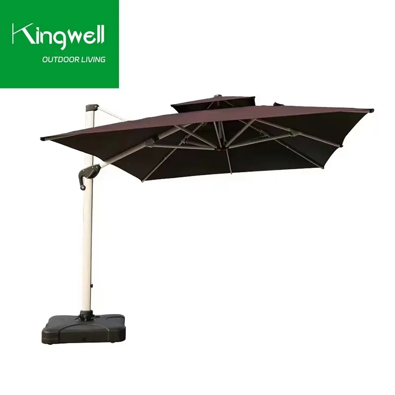 

Most Popular 3x3m Aluminum Roma Cantilever Umbrella Base Waterproof Outdoor Parasol for Garden Hotel Park Courtyard 3m Umbrella