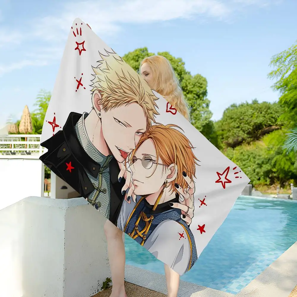 Japanses Cartoon Given Microfiber Printed Beach Towel Mountain Climbing Yoga Beach Swimming Running Absorbent Soft Towel
