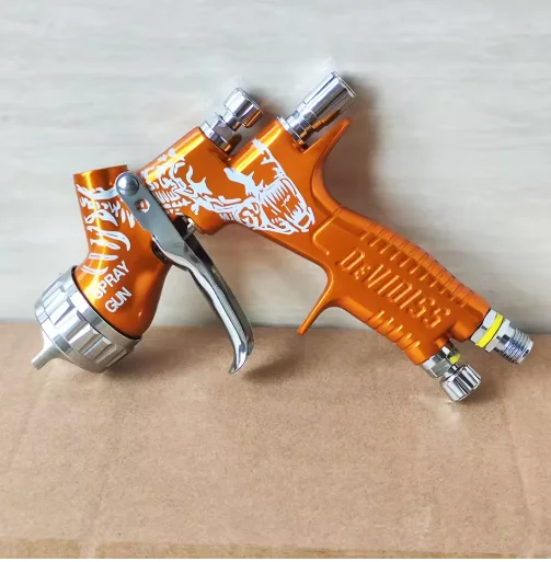 

DEVIDISS Pro Lite Golden 1.3mm Nozzle Original 600cc Pneumatic Paint Spray Gun Professional Grade Nozzle 600cc HVLP Pneumatic Pa