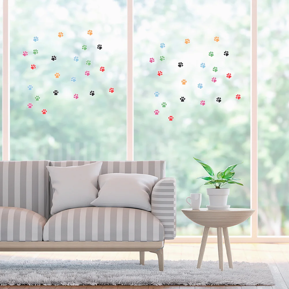 

6 Rolls Pet Dog Paw Print Stickers Self-Adhesive Animal Paw Tattoos For Kids Reward Labels Party Favors Gift Wrapping Decor