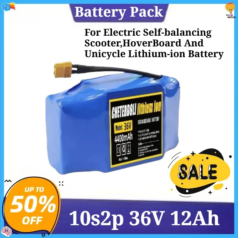 

10s2p High-quality 36V 12Ah Rechargeable Battery For Electric Self-balancing Scooter,HoverBoard And Unicycle Lithium-ion Battery