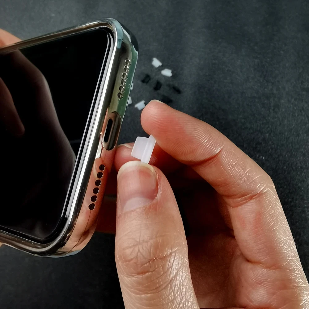 15/30PCS Siliconen Stofplug voor Iphone 6 7 8 X XS MAX 11 12 13 14 Pro Lightning Poort Opladen Cover Zacht Rubber Stofdichte Stekkers
