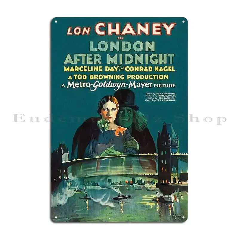 London After Midnight Lon Chaney Cleaned Up Image Epic Casebook of Inspector Carr Cover Art Metal Living Room Tin Sign Poster