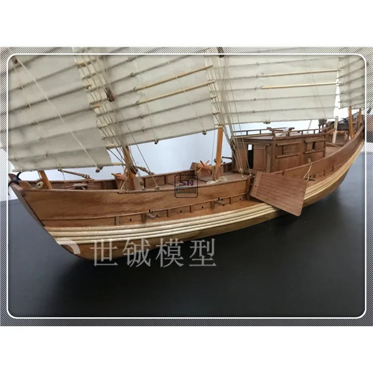 Scheepsmodel 1/50 Chinees zandschip Een van de vier oude schepen in China DIY Simulatie Oud zeilschip Model Kit Cadeau speelgoed
