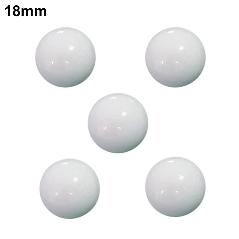 Acrylic White Roulette Ball, Casino Game Replacement Ball, Russian, 12mm, 14mm, 16mm, 18mm, 20mm, 22mm, 5Pcs