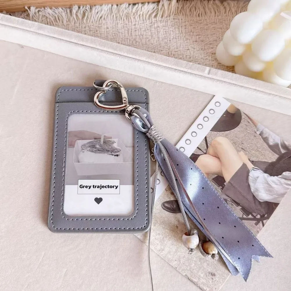 New PU Leather Photcard Holders Keychain 3 Inch ID Card Case Card Display with Lanyard Kpop Photo Album Bag Decoration