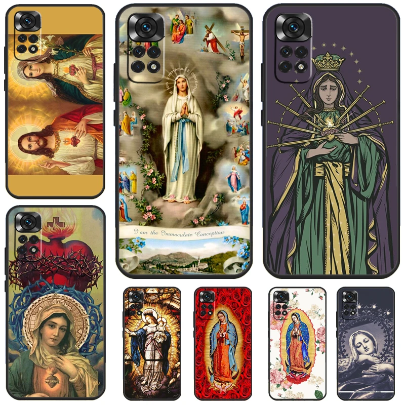 Virgin Mary Christian Case For Xiaomi Redmi Note 12 11 8 9 10 13 Pro 12S 11S 10S 9S Redmi 13C 9C 10C 12C Cover