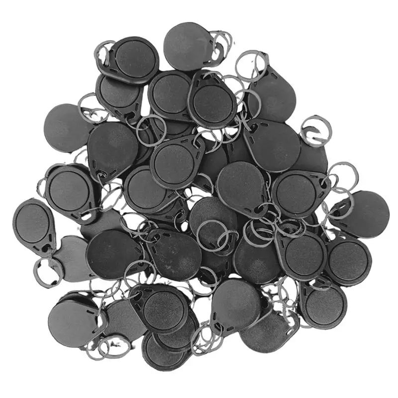 

B03B-Hotel RFID Key FOB Re-Writable Multiple Times. 100 Pcs. Works In 13.56 Mhz Frequency