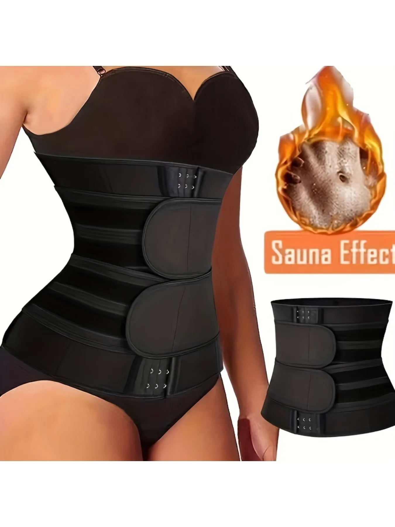 

Neoprene Waist Trimmer Belt - Women's Body Shaper with Sauna Sweat Technology, Tummy Control Benefits Sleek Shapewear
