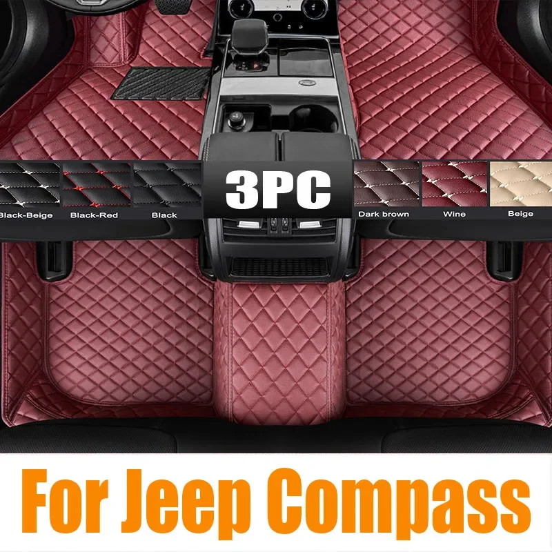 

TPE Custom Car Floor Mats For Jeep Compass 2017 2018 2019 2020 2021 Waterproof Carpet Auto Interior Accessories 0529