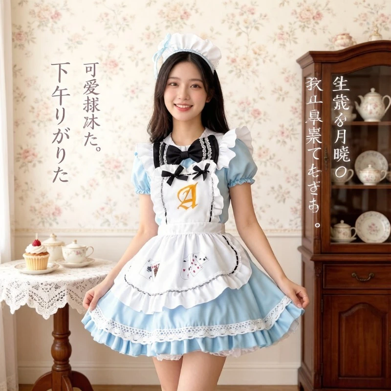 

Popular Anime Poker Maid Cosplay Dress Classic Lolita Style Costume For Carnival Party Role Play Halloween Festive Outfit