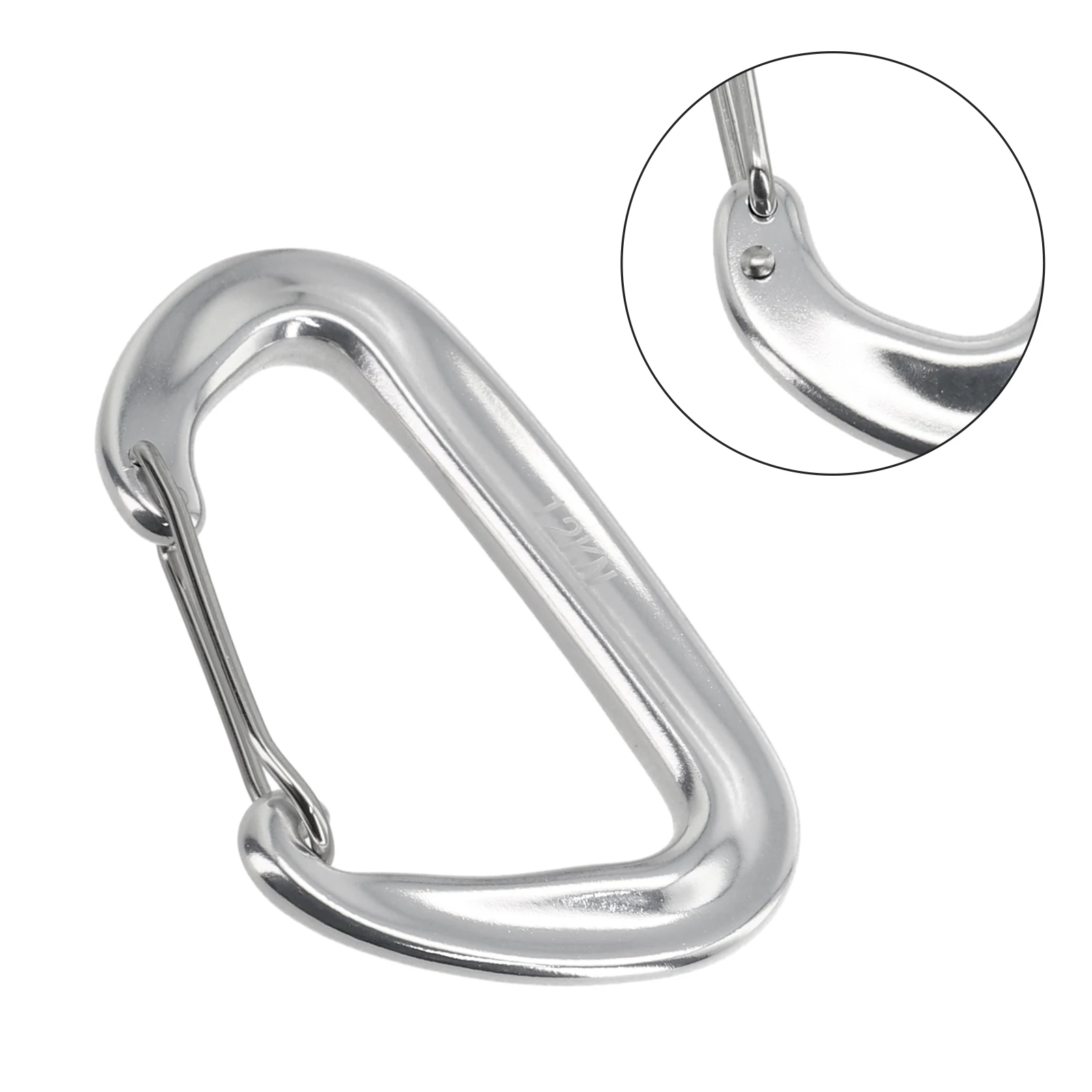 Carabiner D Shape Clip D Shape Hook 12KN 22g 8*5cm Aluminium For Climbing Snap Clip For Climbing Reliable Useful