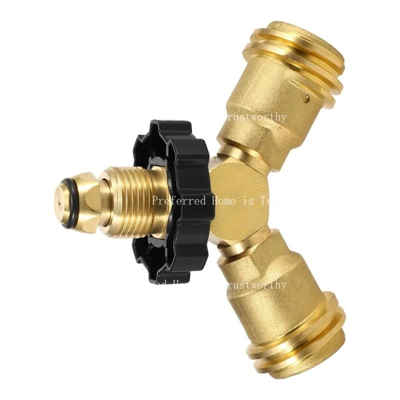

Suitable for Outdoor Camping, Hiking, Propane Tank, Y-shaped Splitter Adapter, Dual Furnace Connector, Three-way Connector