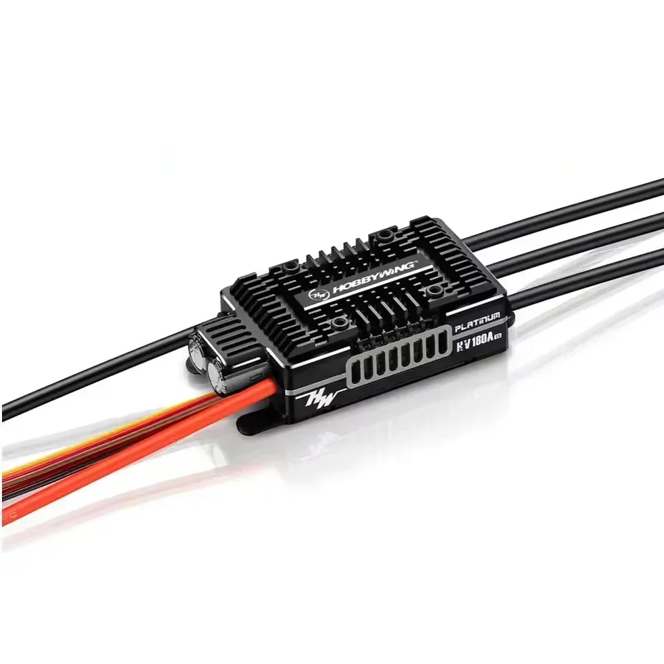 SkyDElHobbywing Platinum HV KV180A SBEC V5 6-14S Brushless ESC 12V Switch BEC 32-bit Processor For 550-700 Helicopter Fixed-wing