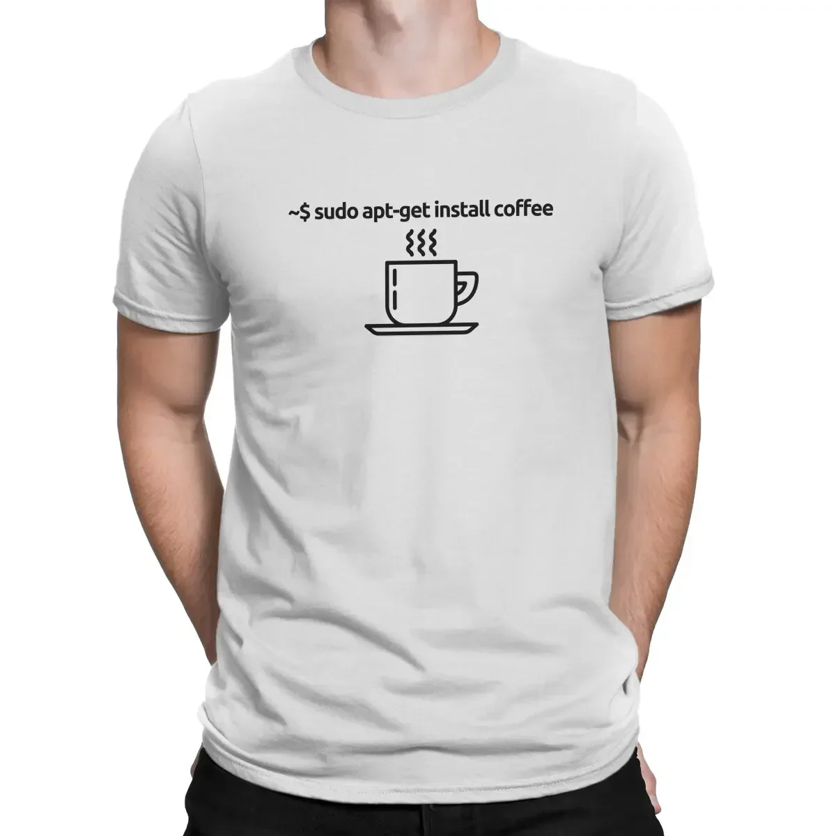 

UTER Programmer Code Linux Linux Sudo Apt Get Install Coffee Funny Linux Command Line Tshirt Graphic Men Tops Polyester T Shirt