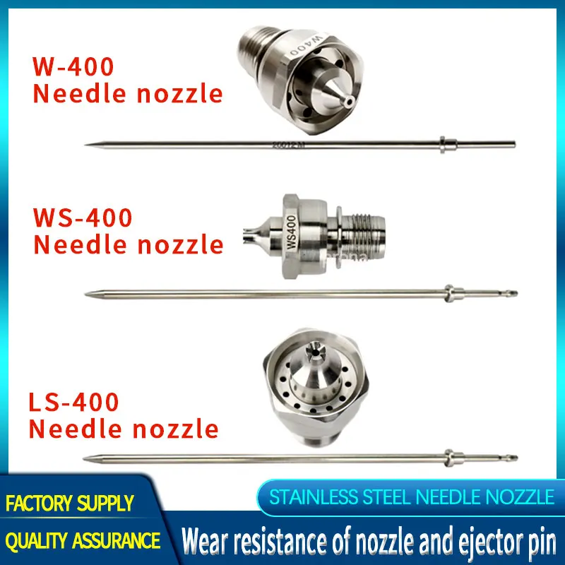 W-400 Japanese W400 Spray Gun Kit Nozzle Needle Aircap Set WS400 LS400 Pneumatic Tool Parts Sprayer Component For Anest Iwata