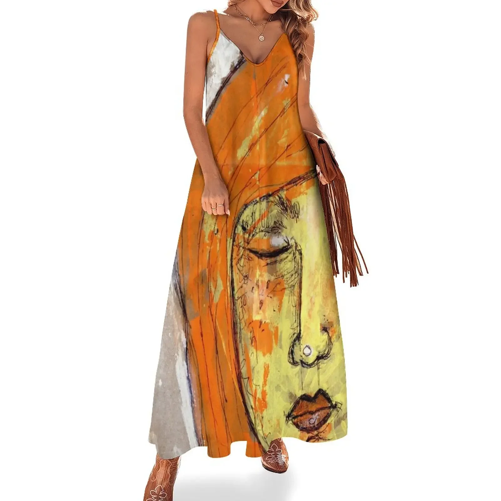 

Eyes Closed, Mind Open Sleeveless Dress Women's skirt summer clothes for women loose summer dress summer dresses ladies 2025