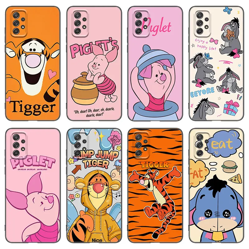 Cute Tigger Piglet Eeyore Case For Samsung A13 A22 A24 A32 A14 A23 A25 A34 A52S A53 A54 A73 A11 A12 A15 A31 A33 A50 A51 A70 A72