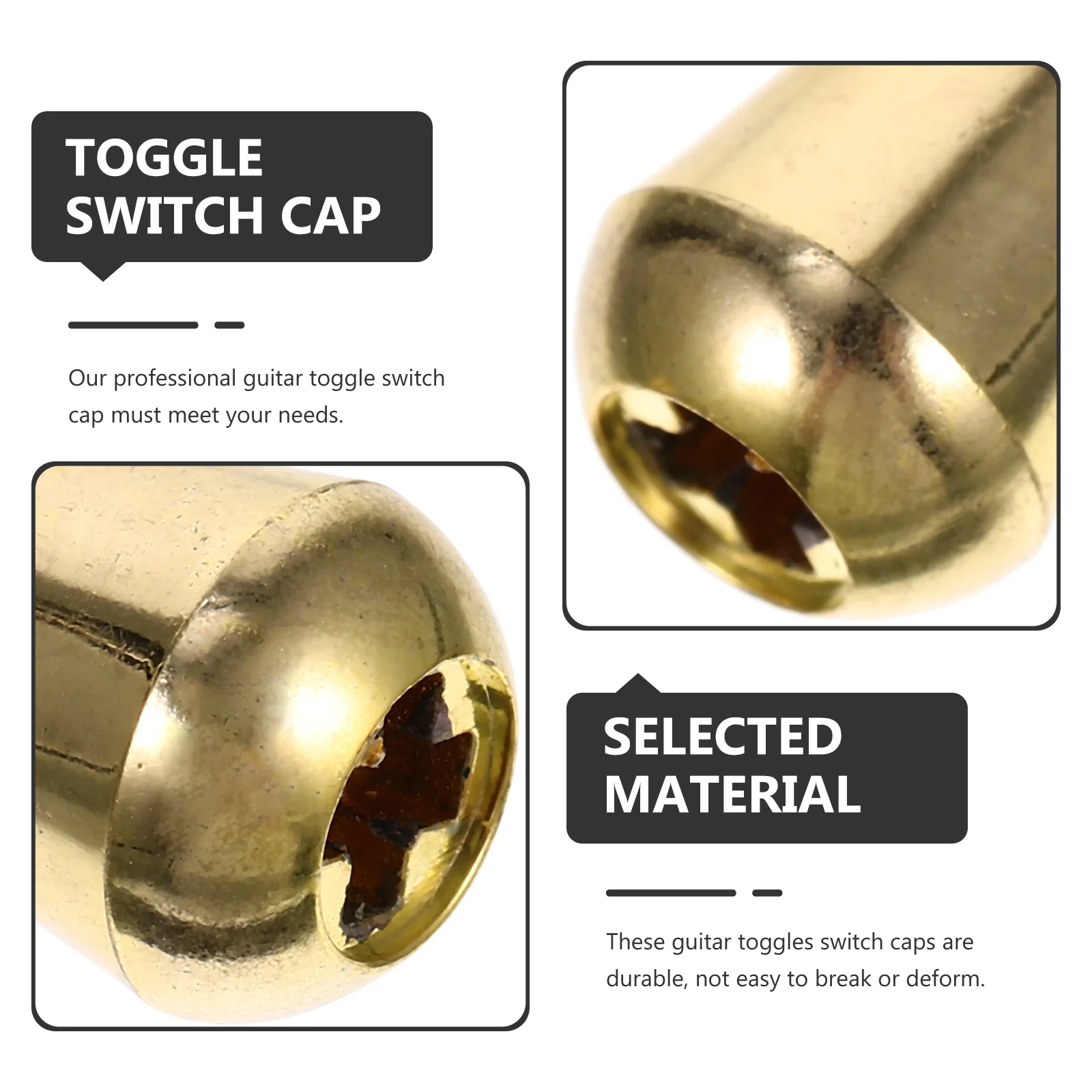

5Pcs Guitar Toggle Caps Durable Replacement Tips Easy to Install for Electric Guitar Switch Knob Accessories Toggle Tip Knob