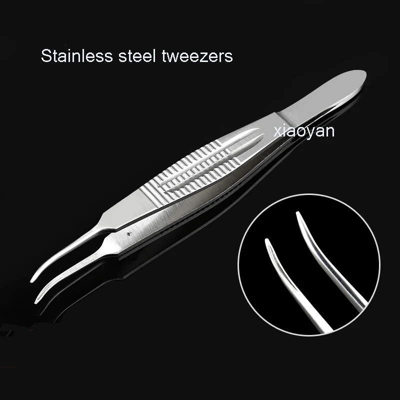 Hair transplant extraction tweezers with horizontal stripes Plucking tweezers Eyebrow extraction Tweezers tool Hair follicle ext