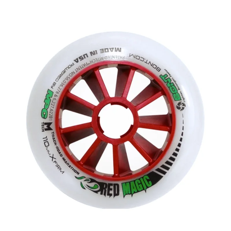 

8 pieces Original MPC Red Magic XXFirm XFirm Roller Skating Wheel 110mm 100mm 90mm Redmagic Inline Speed Race XF XXF 2-layer Pro