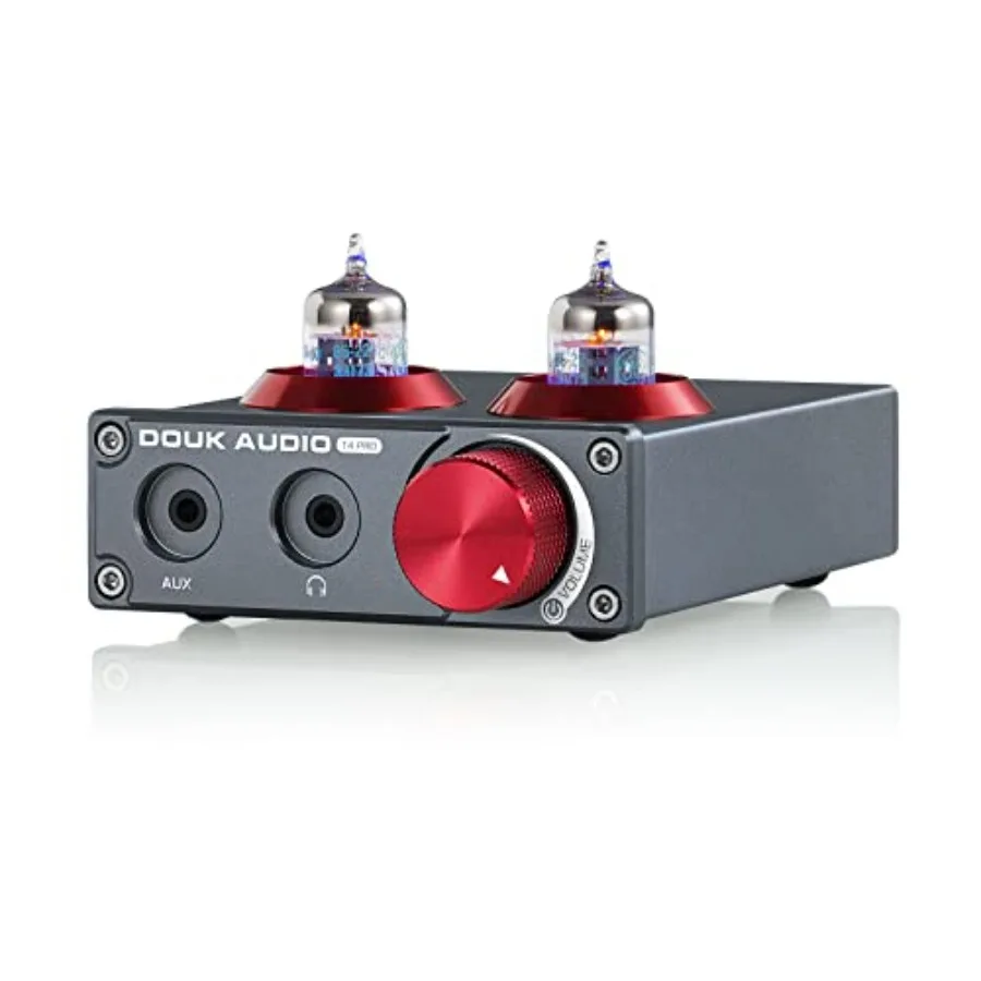

T4 PRO vacuum tube phono preamp for home theater/record player/stereo amplifier/active speaker, metal chassis, black, high-fide