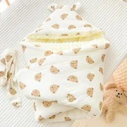 Beanie blanket cotton coating Newborn baby swaddling quilt New spring, autumn and summer thin Wrapping quilt