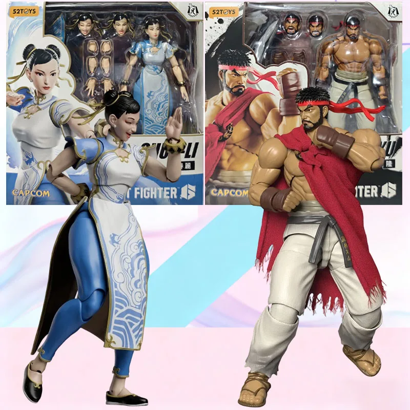 

52TOYS FigLite Street Fighter 6 Chun-Li & Ryu 1/12 Scale Action Figure Set with Multiple Accessories Effects and Display Stands
