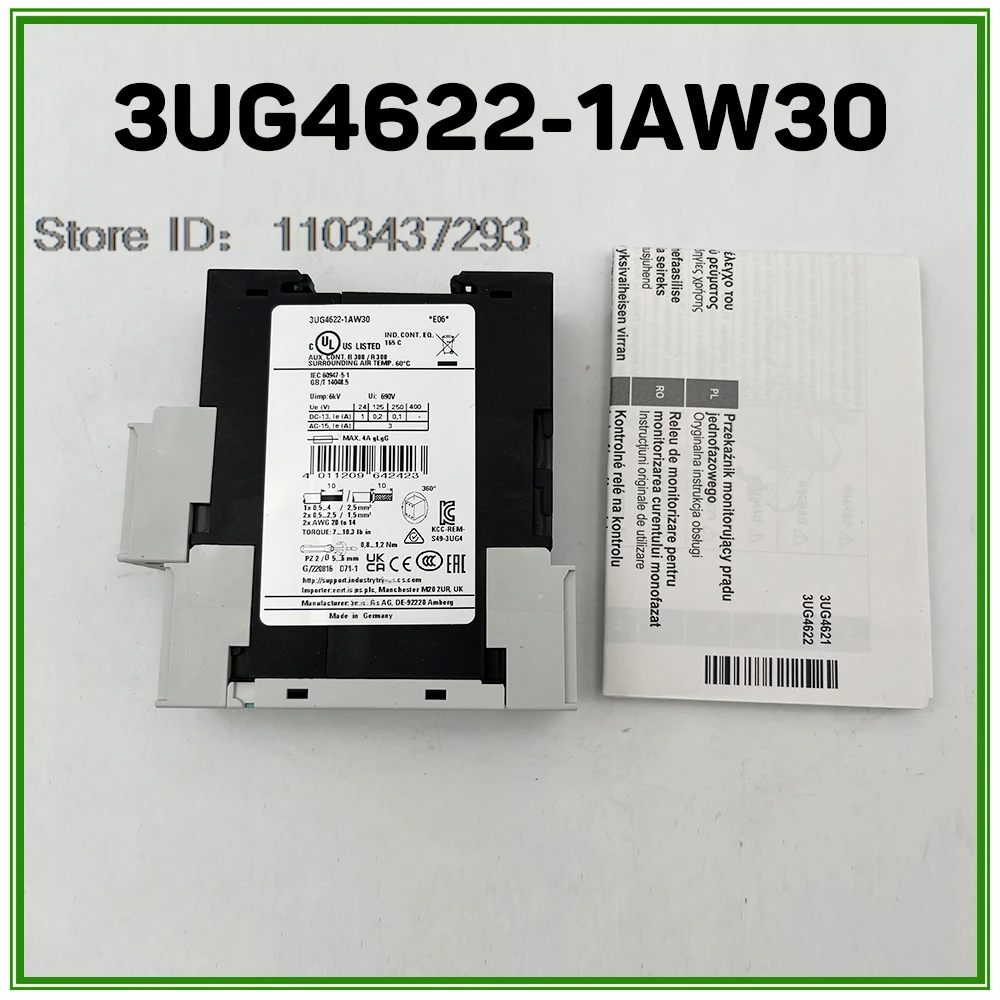 For Siemens Digital Monitoring Relay Current Monitoring, 22.5 mm from 0.05-10 A AC/DC 0vershoot and Undershoot 3UG4622-1AW30