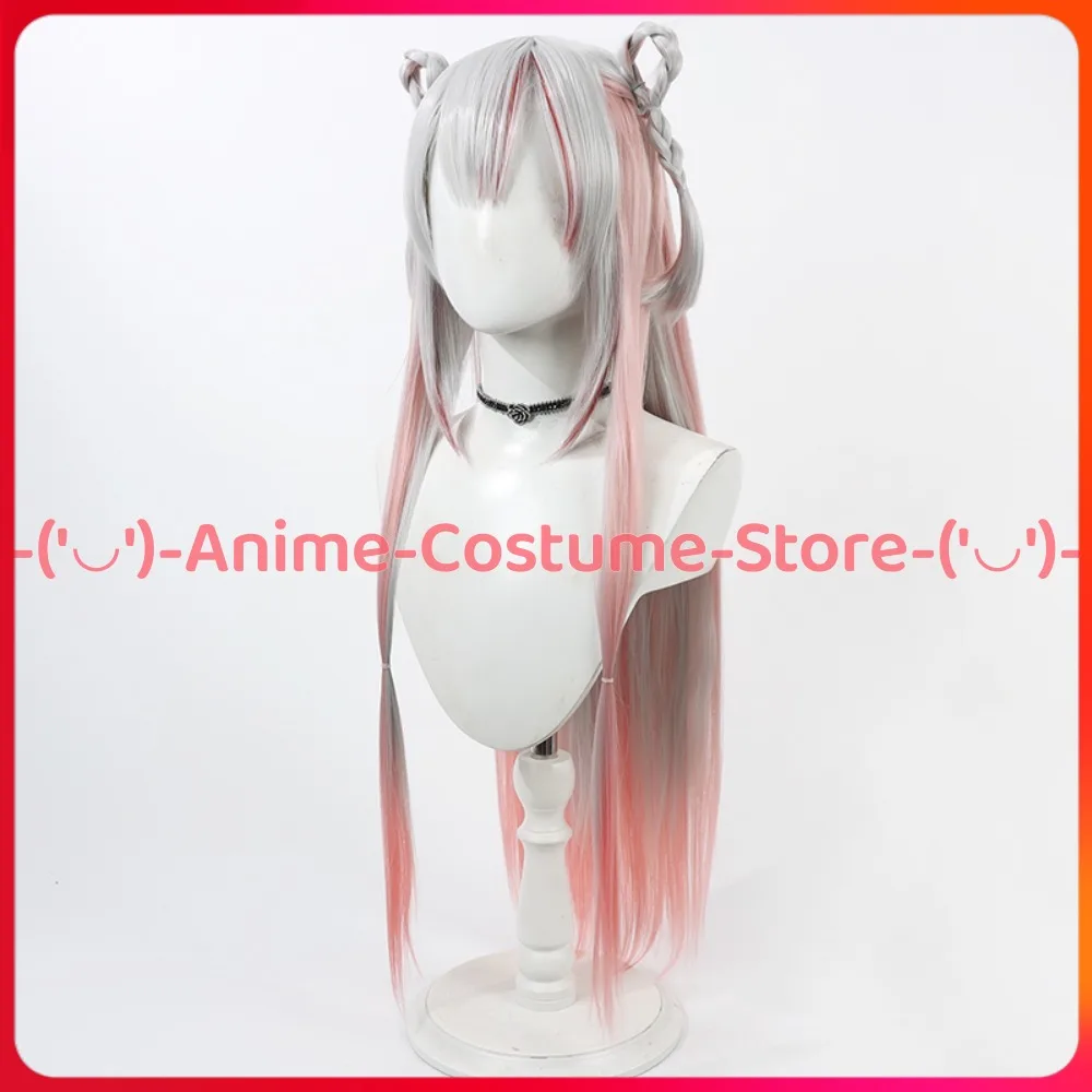 Hololive VTuber Накири Аяме Косплей Парик Мико Стрин Дева Аниме Персонаж Хэллоуин Карнавальный Костюм Партии Парики Синтетические Волосы