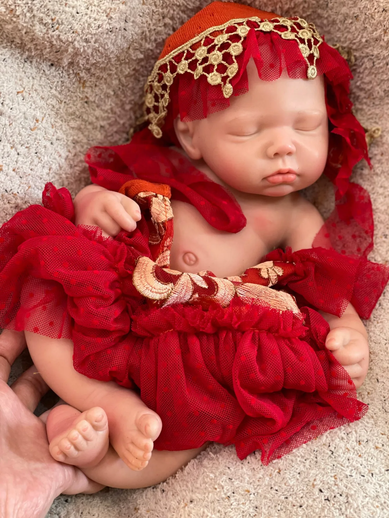 

18 Inch Handmade Soft Touch Full Silicone Reborn Doll 3D Painted Skin Newborn Baby Doll