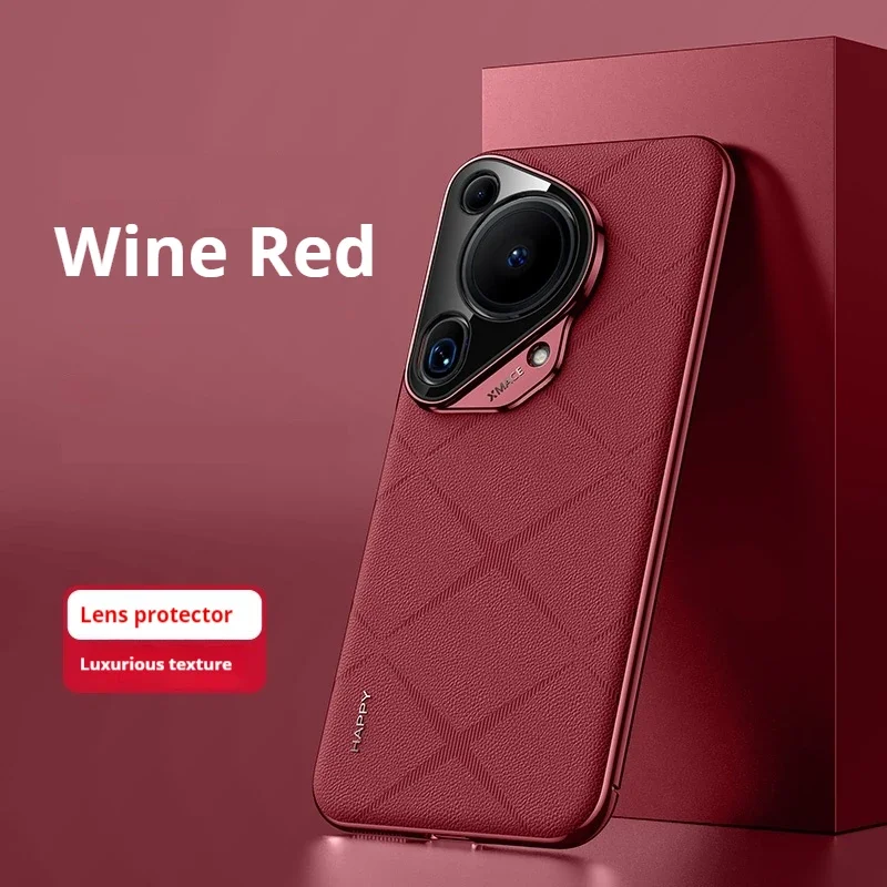 

Кожаный чехол для телефона Huawei Pura 70 Ultra P60 Art Pro с объективом камеры, полный противоударный чехол Ptotect с жестким покрытием, задняя крышка из ПК